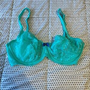 Body by Victoria Unlined dmei Lace Underwire Bra in Teal
